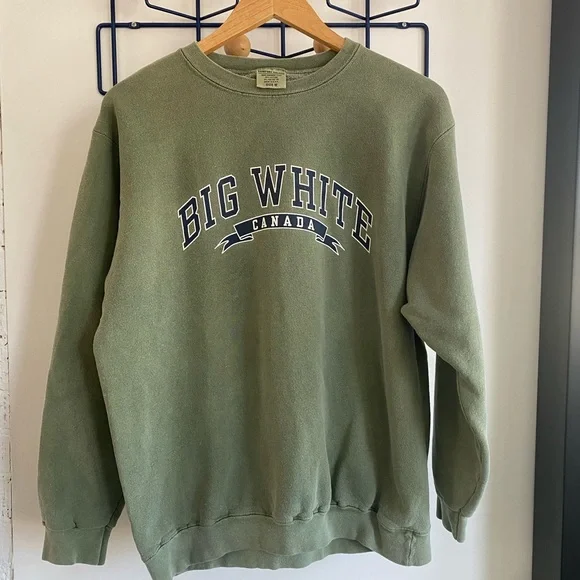 Comfort Colors Green Crewneck Sweater - Picture 1 of 2